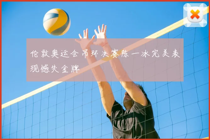 伦敦奥运会吊环决赛陈一冰完美表现憾失金牌